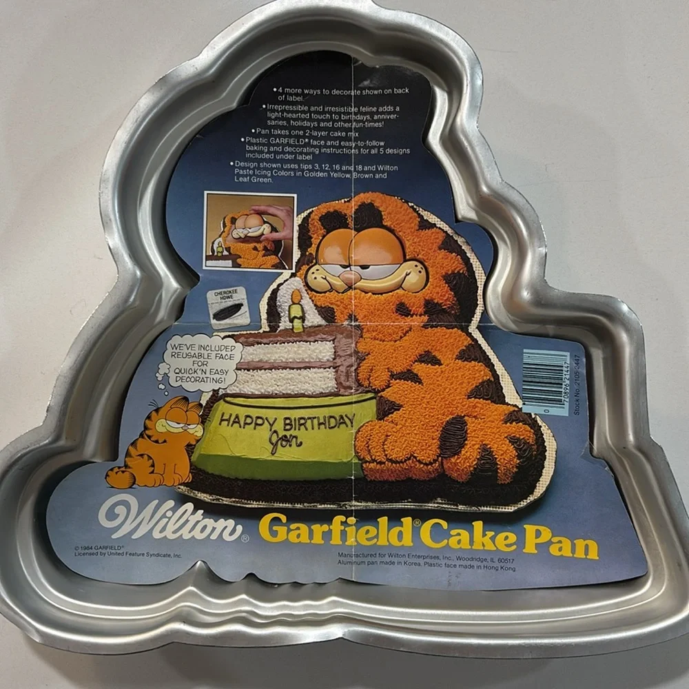 Wilton Garfield Aluminum Cake Pan 1978 1981 #2105-2447‎ VTG